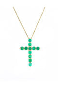 Emerald Cross Necklace