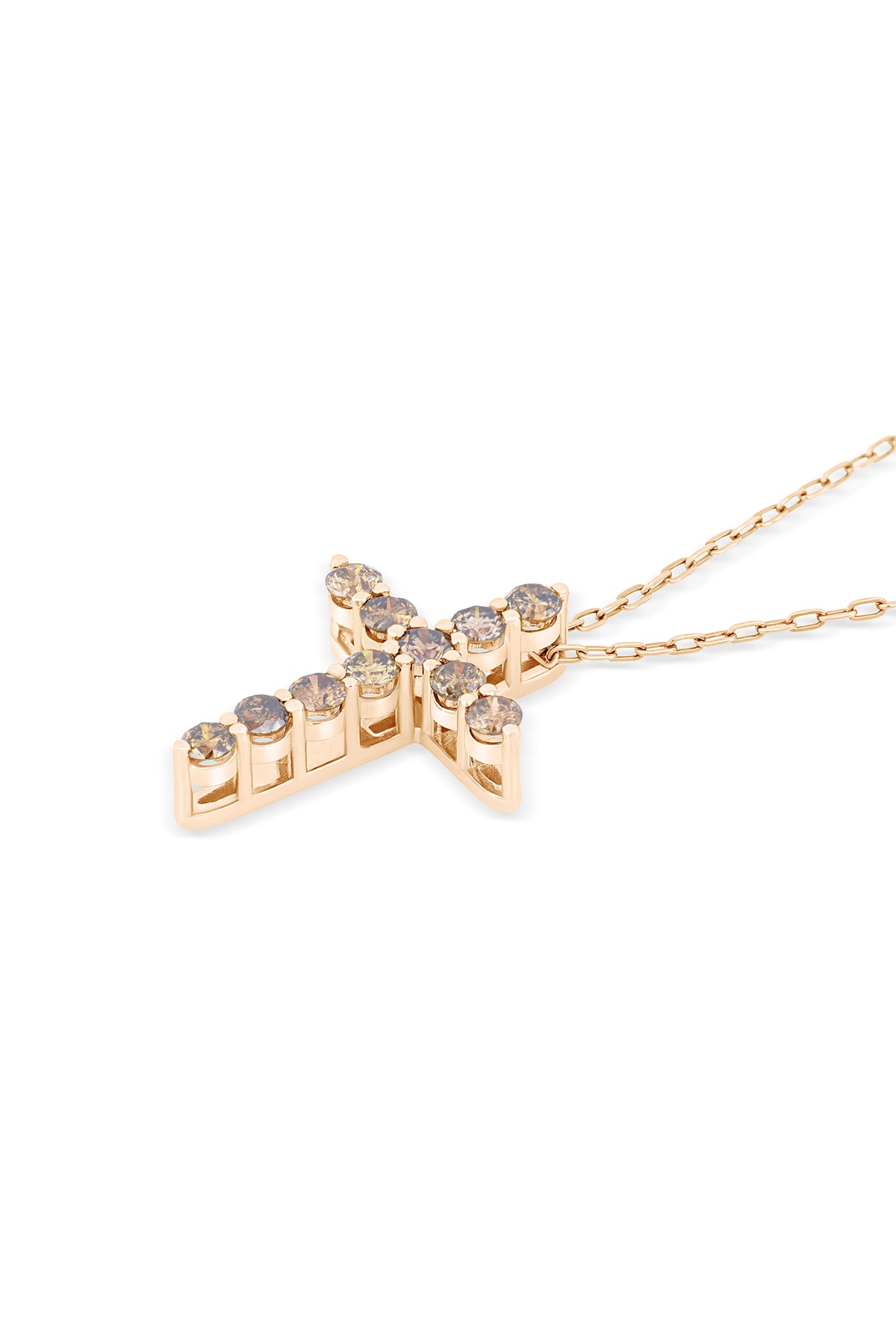Brown Diamond Cross Necklace