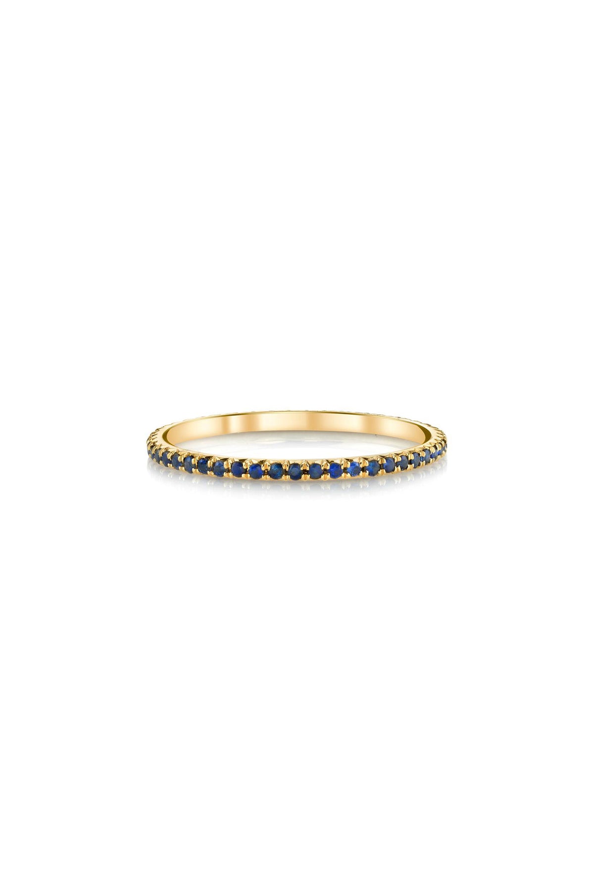 Gold Blue Sapphire Eternity Ring