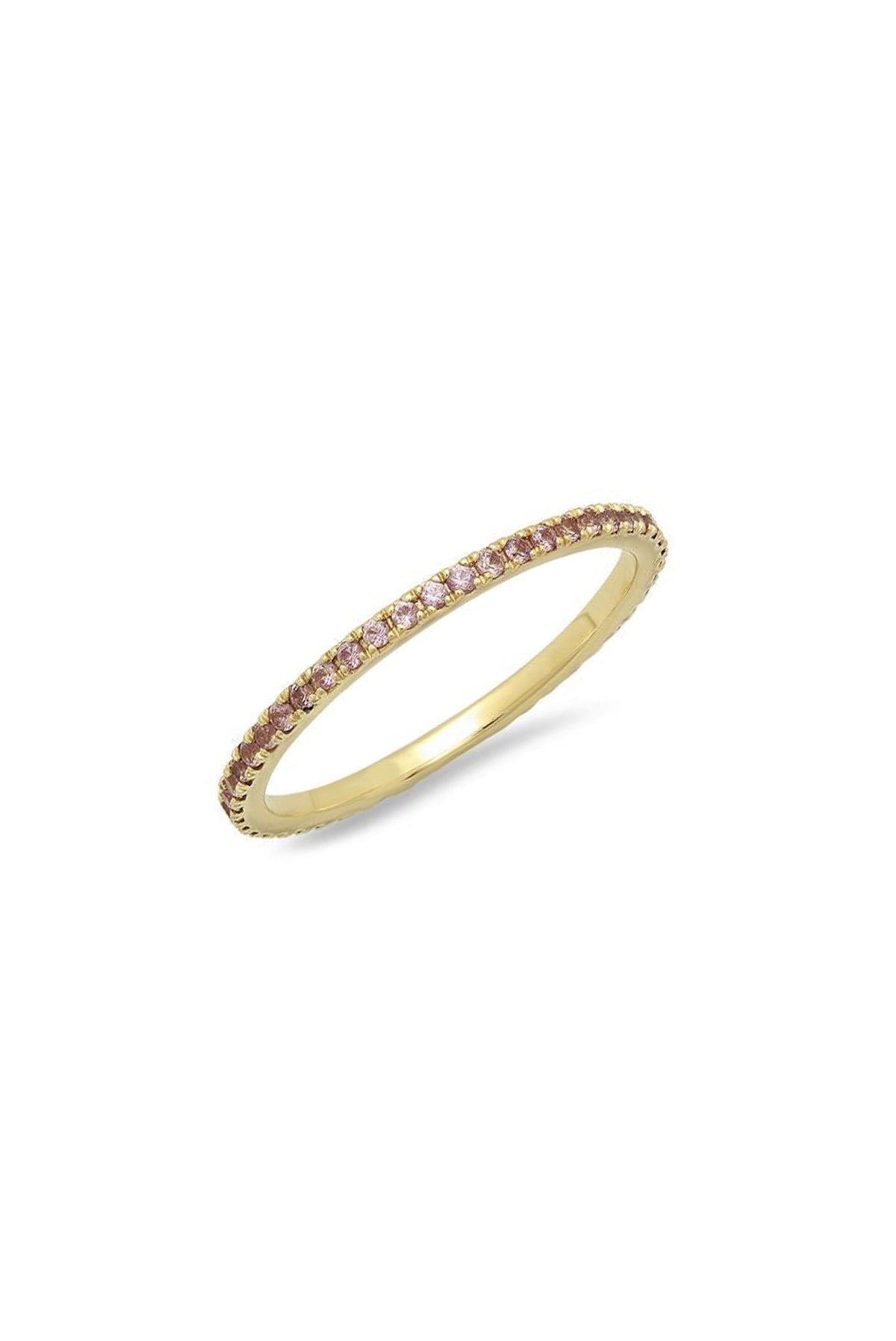 Gold Rose Sapphire Eternity Ring
